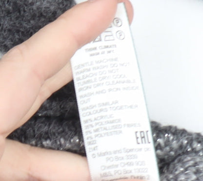 Marks and Spencer Women’s Grey Snowflake Knit Jumper XS