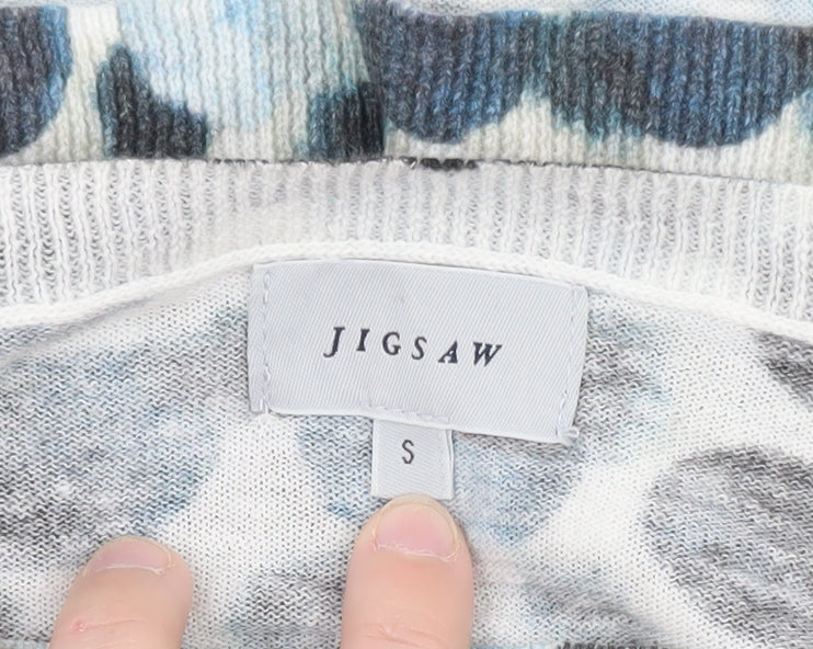 Jigsaw Women’s Multicoloured Cotton Silk Crew Neck Jumper Size S