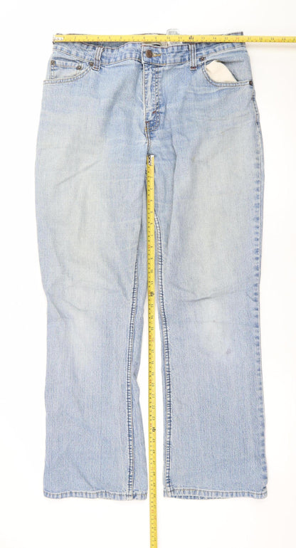 Levi Strauss Women Blue Bootcut Jeans Size 14 Stretch Denim