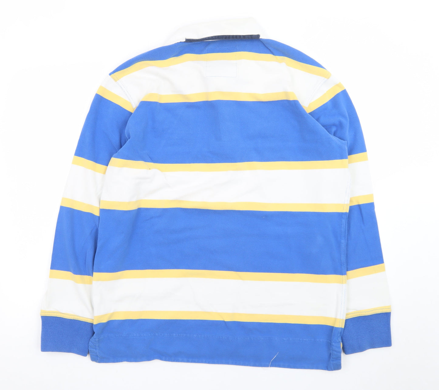 Crew Clothing Co. Men’s Blue Striped Long Sleeve Rugby Polo Shirt M