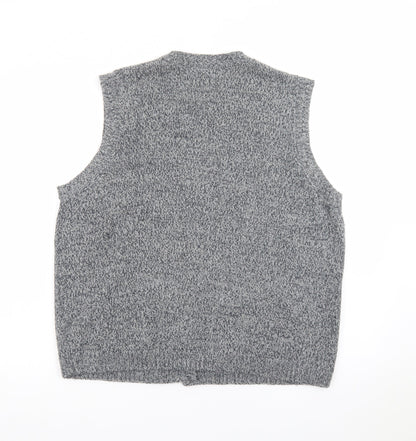 Honor Millburn Women's Grey Wool Blend Button Knit Vest L 18-20