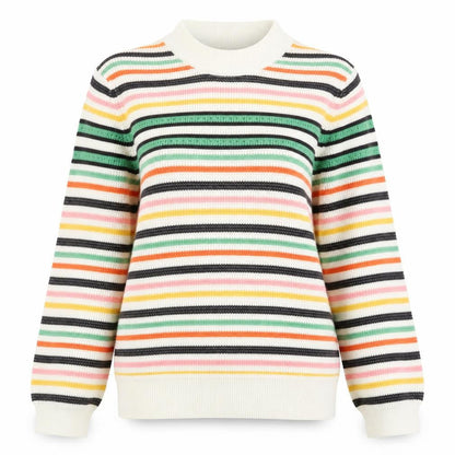 & Other Stories Women Multicoloured S Striped Mock Neck Pullover Jumper