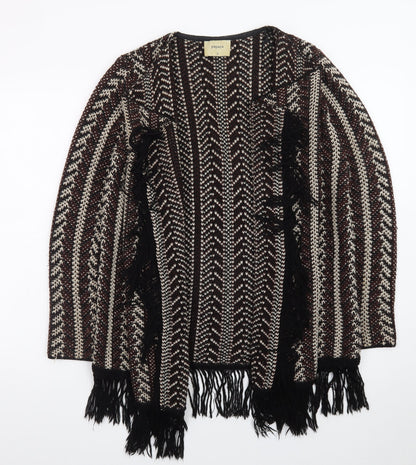 Papaya Women’s Multicoloured Fringe Open Knit Cardigan Size S