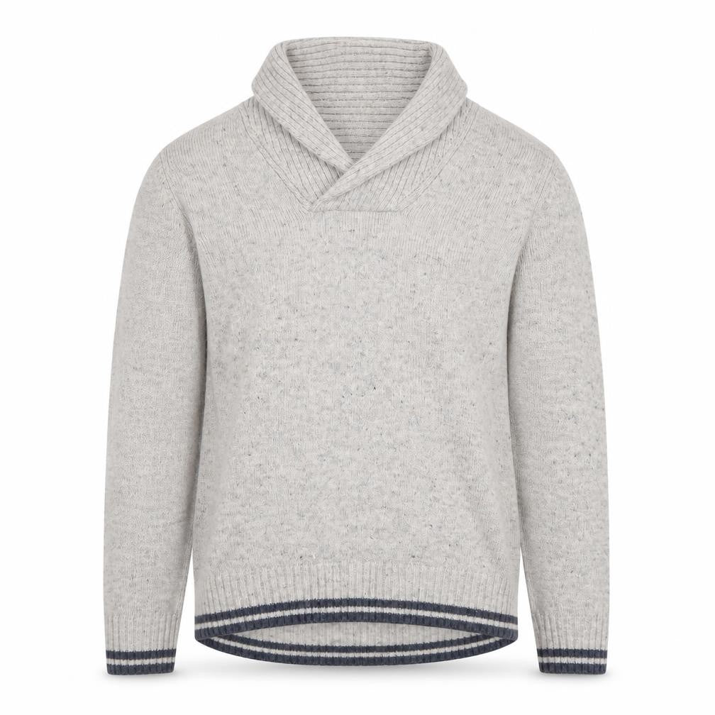 Marks and Spencer Men's Grey Lambswool Rich Shawl Collar Jumper M