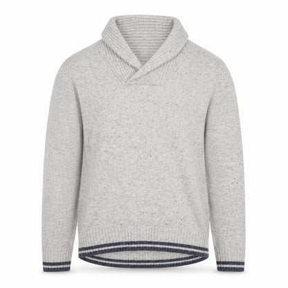 Marks and Spencer Men's Grey Lambswool Rich Shawl Collar Jumper M