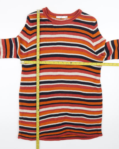 Isle Women Multicoloured 14-16 Striped Knit Jumper Dress