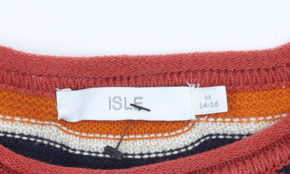 Isle Women Multicoloured 14-16 Striped Knit Jumper Dress