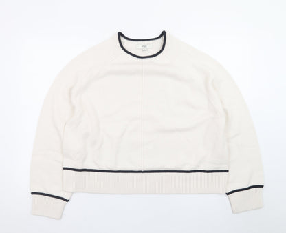 Marks and Spencer Women Ivory XL Crew Neck Pullover Jumper