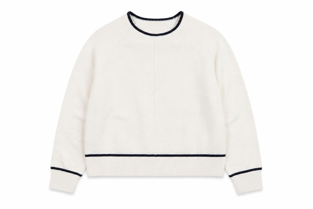 Marks & Spencer Women Ivory XL Crew Neck Pullover Jumper