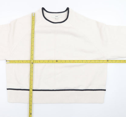 Marks and Spencer Women Ivory XL Crew Neck Pullover Jumper