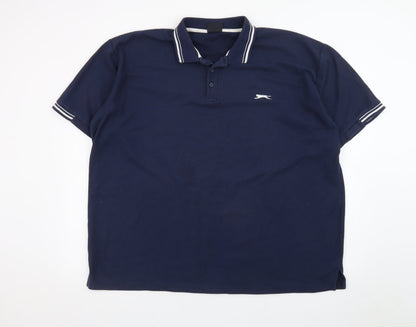 Slazenger Men’s Navy Blue 3XL Cotton Polo Shirt Classic Sports Style