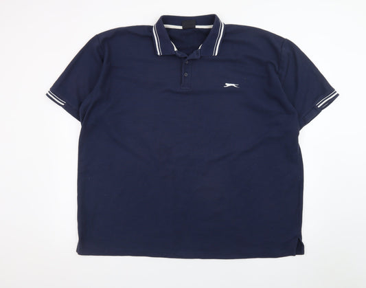 Slazenger Men’s Navy Blue 3XL Cotton Polo Shirt Classic Sports Style