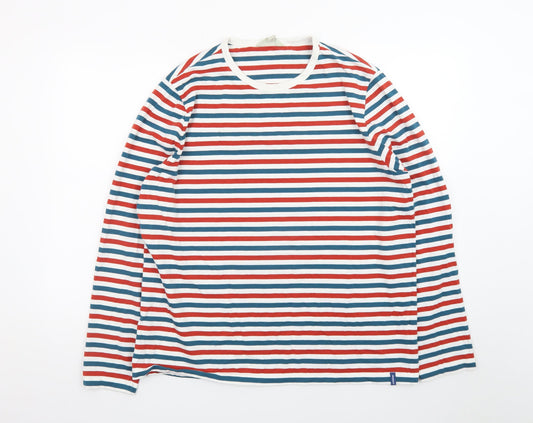Seasalt Cornwall Men's Multicoloured Striped Long Sleeve T-Shirt L
