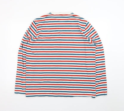 Seasalt Cornwall Men's Multicoloured Striped Long Sleeve T-Shirt L