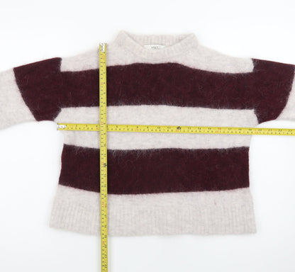Marks and Spencer Women’s Multicoloured Small Striped Wool Mohair Pullover Jumper