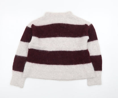 Marks and Spencer Women’s Multicoloured Small Striped Wool Mohair Pullover Jumper