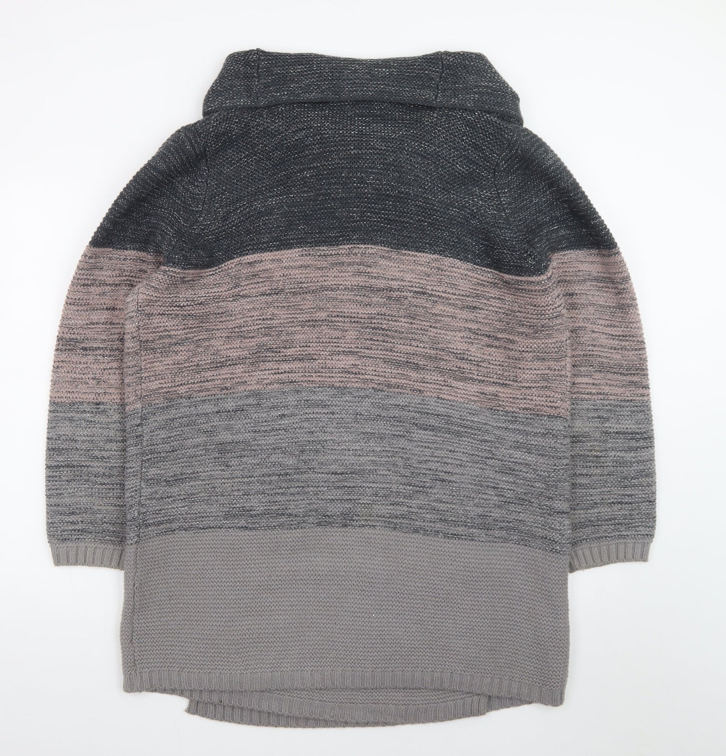 Next Women’s Grey XL Chunky Knit Open Cardigan Winter Jumper