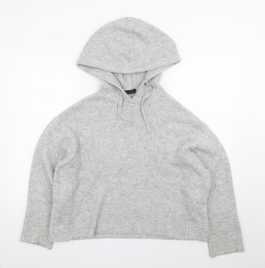 Marks and Spencer Women’s Grey Hooded Knit Jumper Size M
