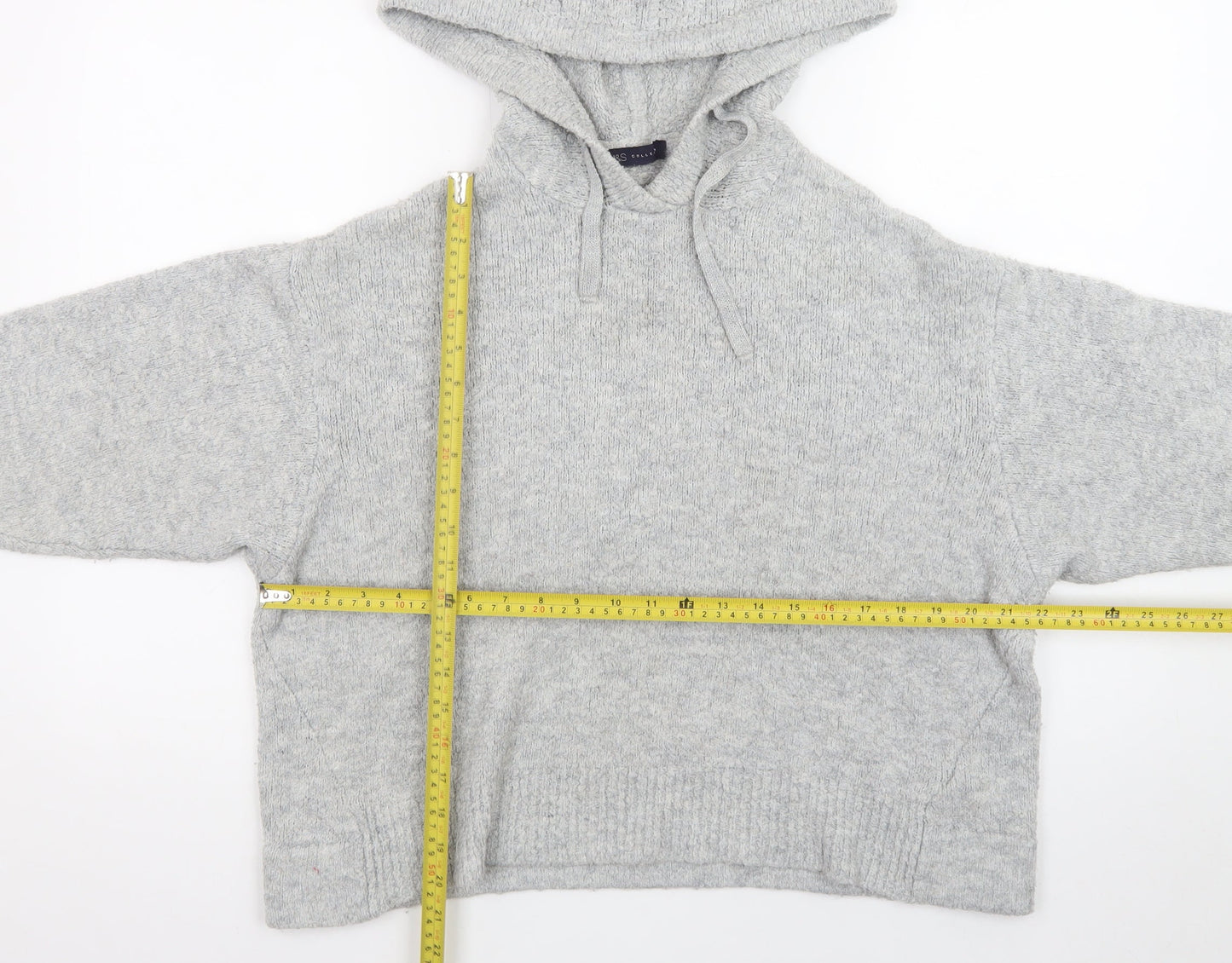 Marks and Spencer Women’s Grey Hooded Knit Jumper Size M
