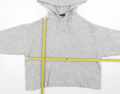 Marks and Spencer Women’s Grey Hooded Knit Jumper Size M