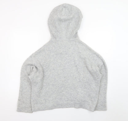 Marks and Spencer Women’s Grey Hooded Knit Jumper Size M