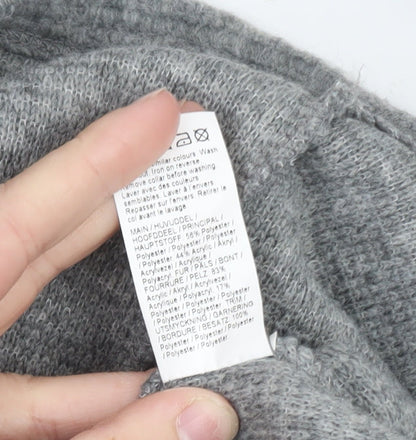River Island Women’s Grey Belted Knit Coatigan Size 12