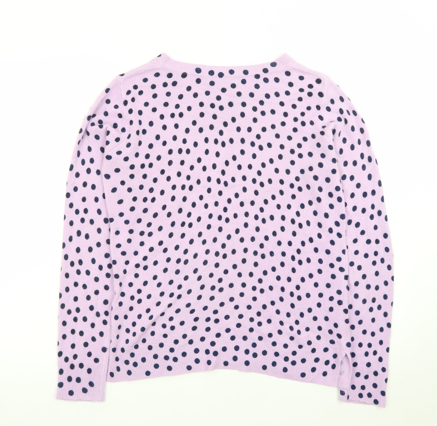 Marks and Spencer Women Purple Polka Dot Acrylic Jumper Size 14