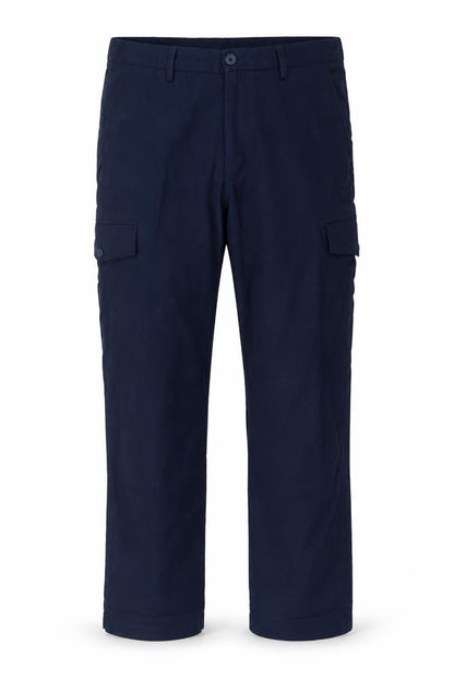 Zara Men Blue Cargo Trousers Size M 31in Regular Cotton Workwear