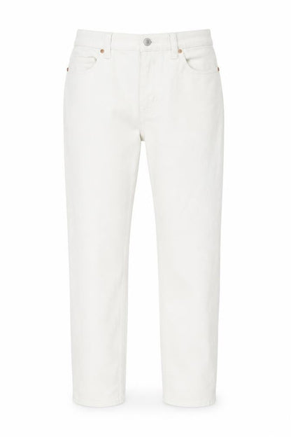 Lands' End Women's White Straight Leg Stretch Jeans Size 8