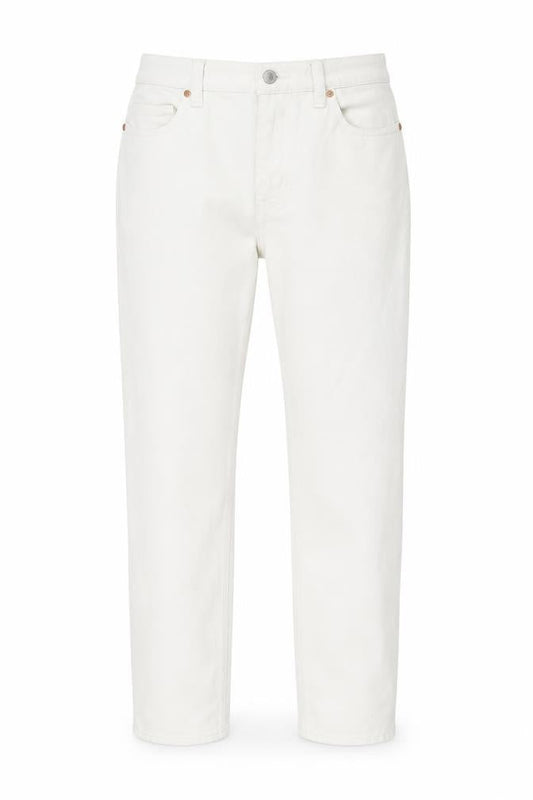 Lands' End Women's White Straight Leg Stretch Jeans Size 8