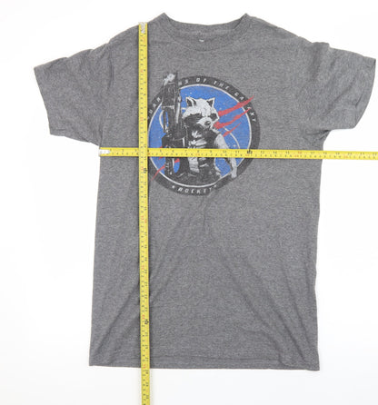 Jack of All Trades Men's Grey Guardians of the Galaxy Rocket T-Shirt M