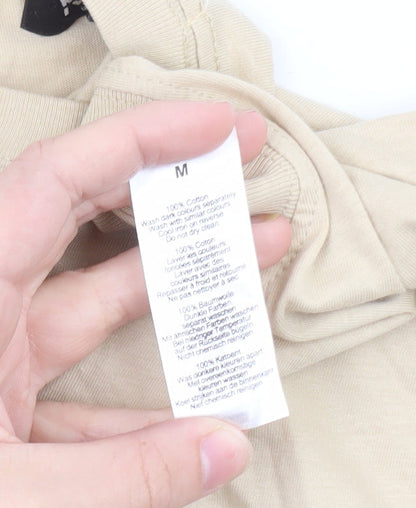 BoohooMAN Men's Beige Monaco Limited Edition Cotton T-Shirt M