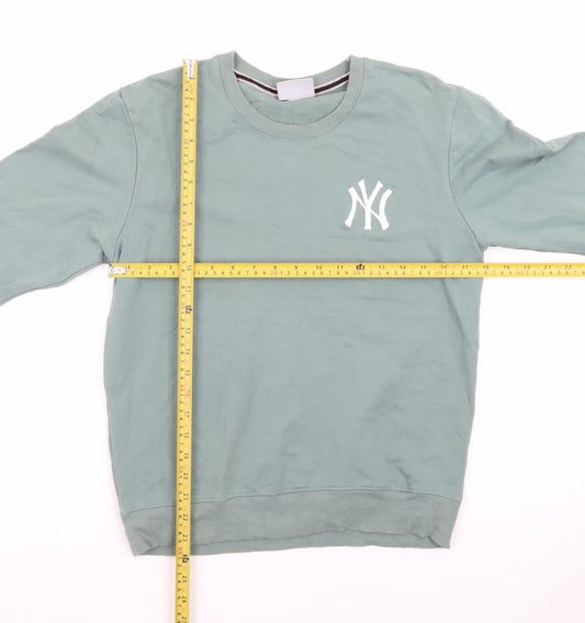 MLB Men’s Green Crew Neck Pullover Sweatshirt M Regular Fit