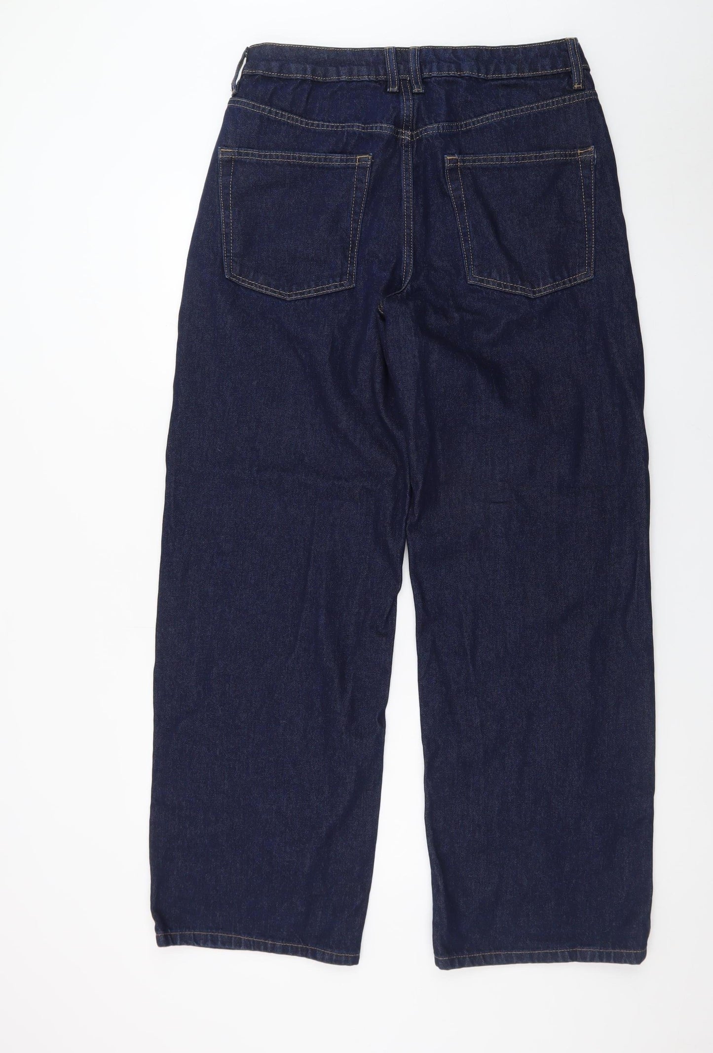 Denim Co. Women's Blue Wide-Leg Jeans Size 12 Relaxed Fit