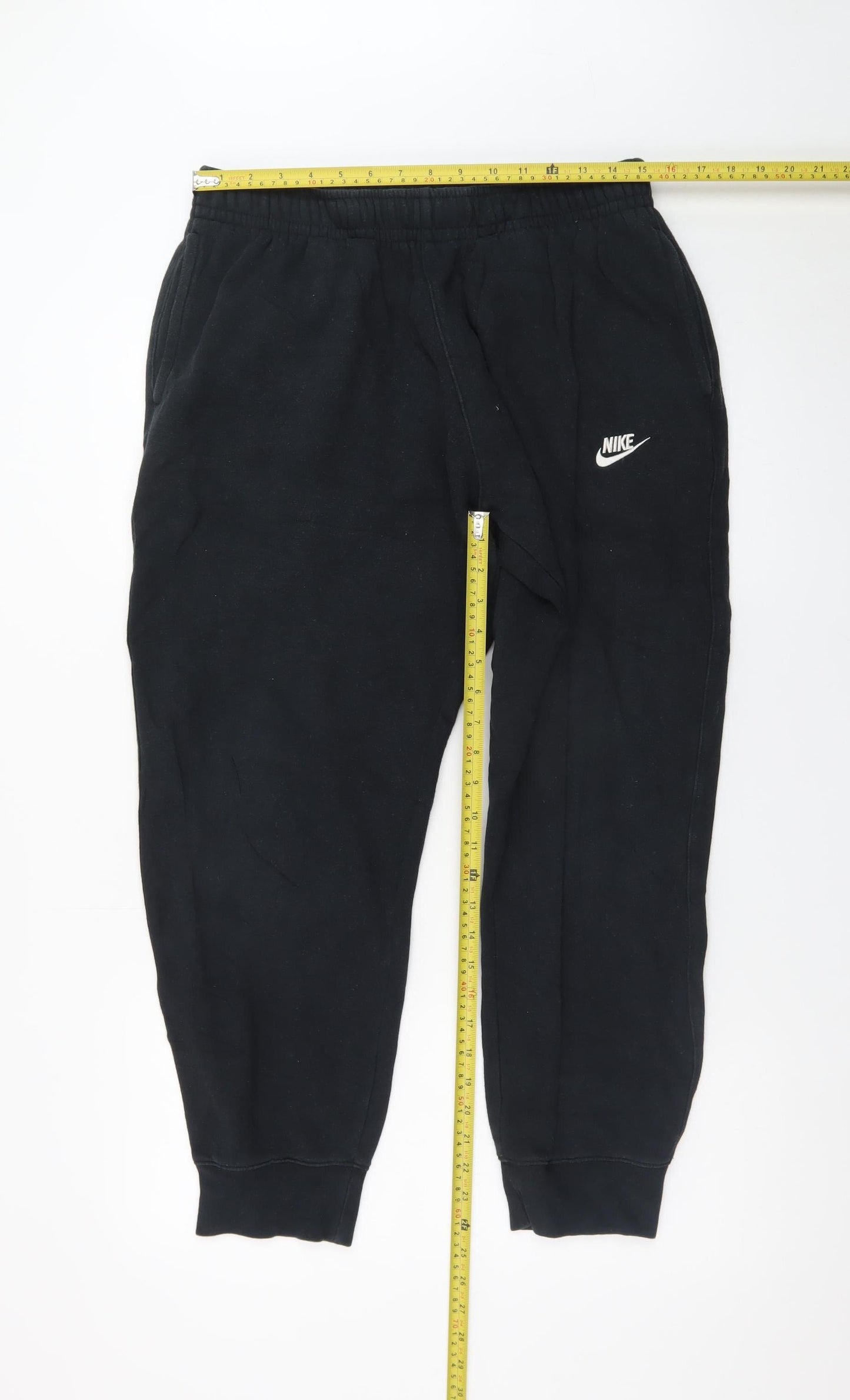 Nike Men's Black Jogger Sweatpants L Regular Fit Fleece Trousers