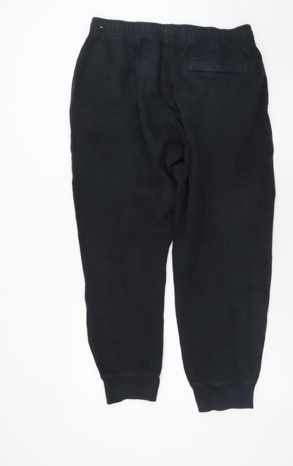 Nike Men's Black Jogger Sweatpants L Regular Fit Fleece Trousers