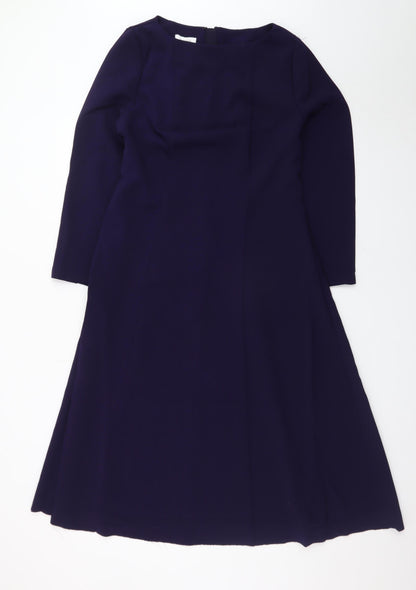 Hobbs Women’s Blue Long Sleeve A-Line Dress Size 12