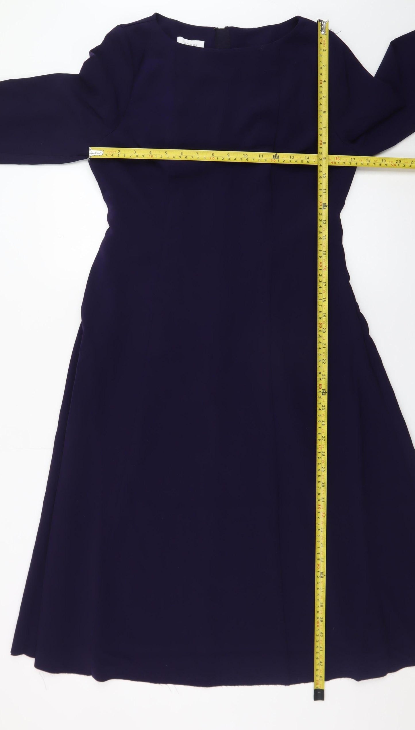 Hobbs Women’s Blue Long Sleeve A-Line Dress Size 12