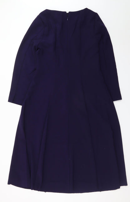 Hobbs Women’s Blue Long Sleeve A-Line Dress Size 12
