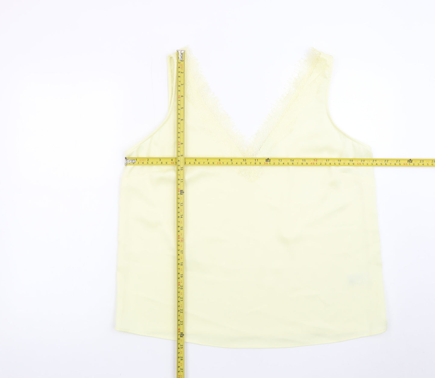 Marks and Spencer Women’s Yellow Lace Trim Camisole Blouse Size 16