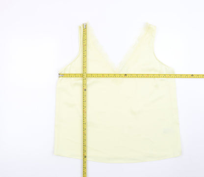 Marks and Spencer Women’s Yellow Lace Trim Camisole Blouse Size 16