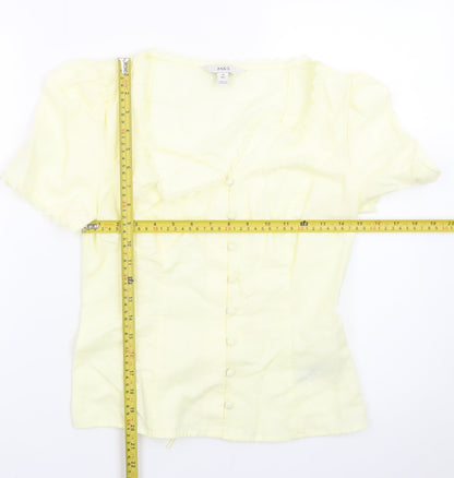 Marks and Spencer Women’s Yellow Cotton Short Sleeve Blouse Size 10