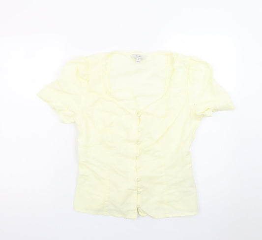 Marks and Spencer Womens Yellow Short Sleeve Blouse Size 12