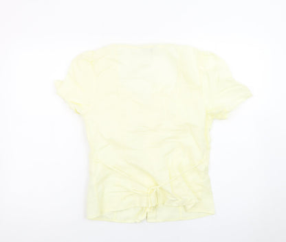 Marks and Spencer Womens Yellow Short Sleeve Blouse Size 12