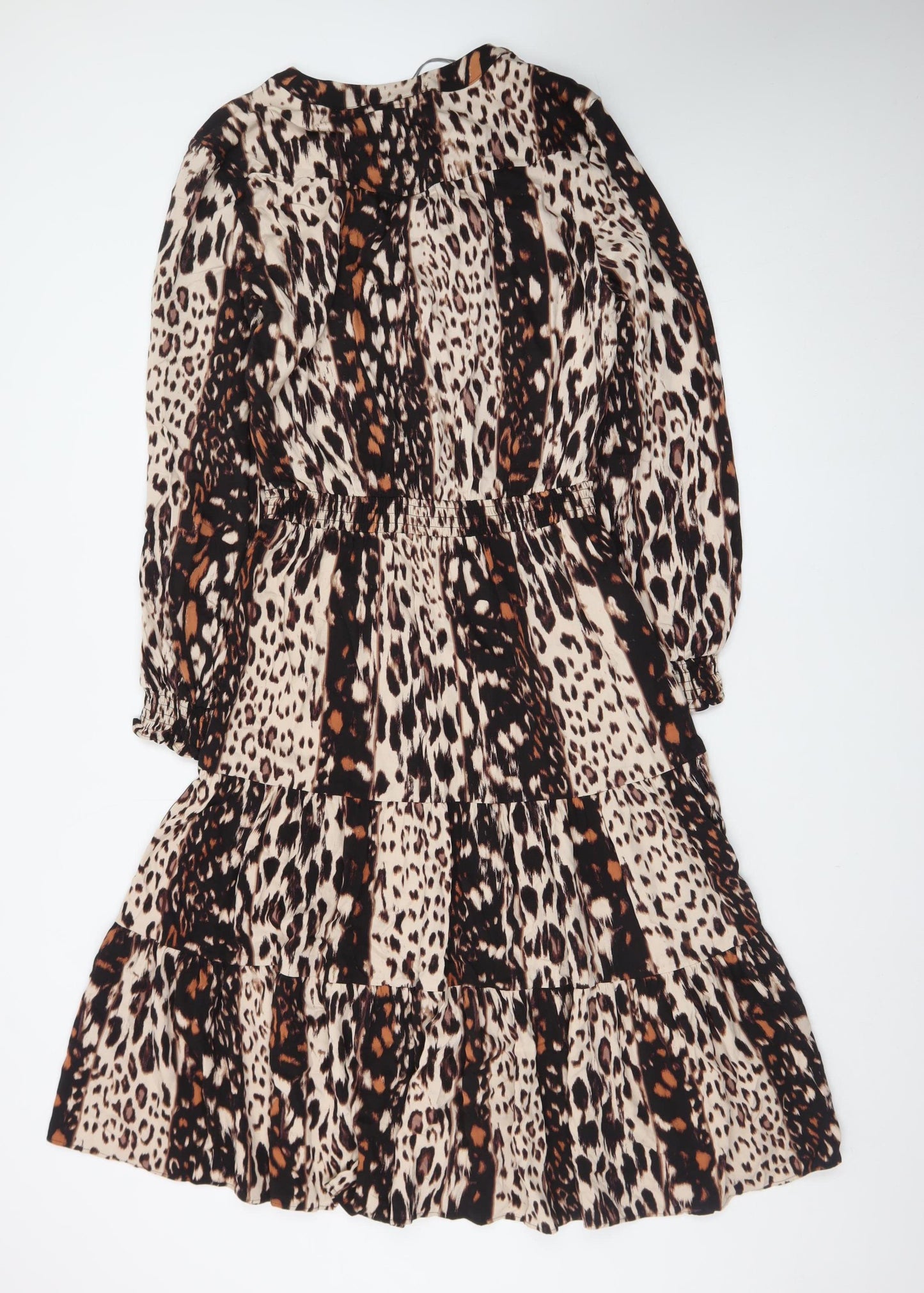 Principles Women's Multicoloured Animal Print A-Line Knee Length Dress Size 12