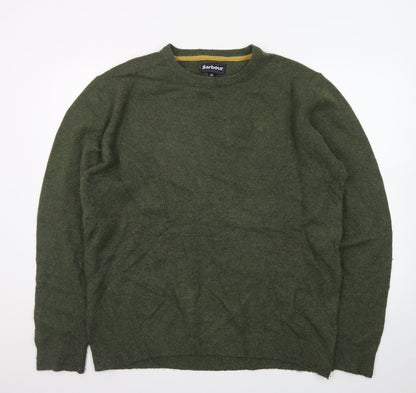 Barbour Men’s Green 2XL Wool Crew Neck Pullover Jumper