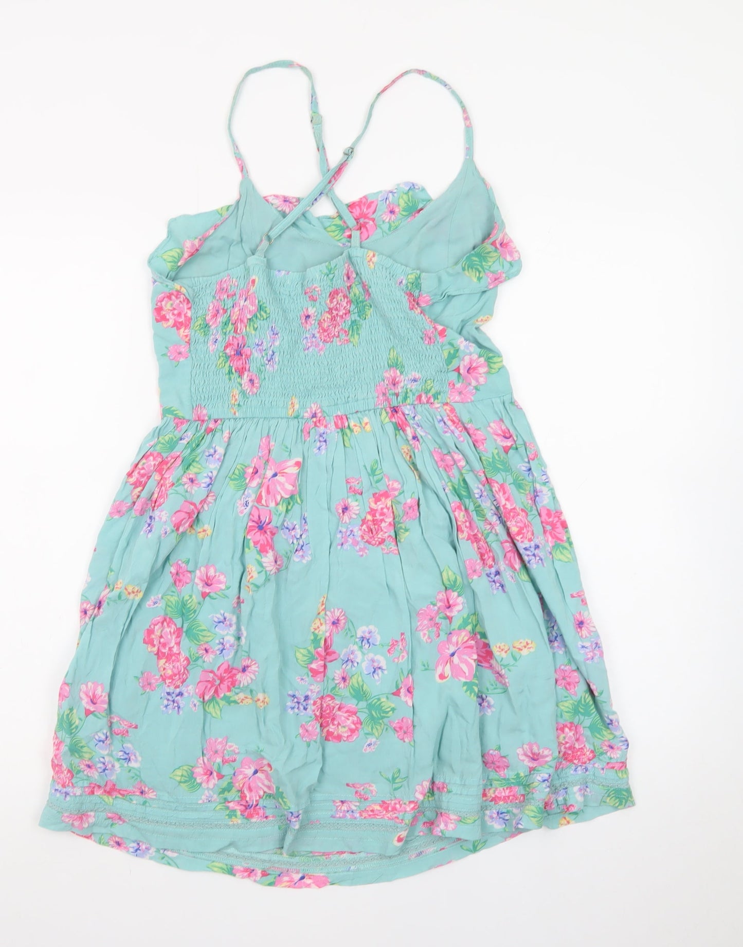Pepe Jeans Womens Green Floral Slip Dress Size M Summer Boho
