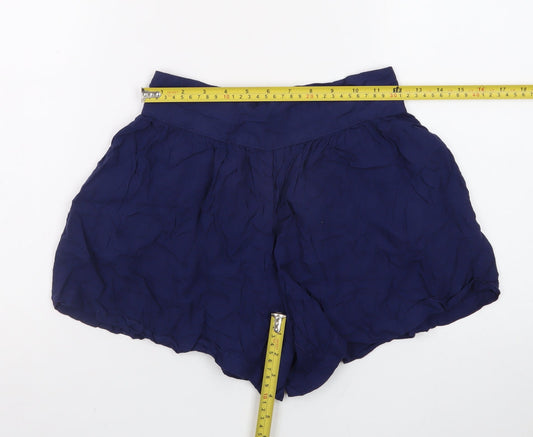 Next Women’s Blue Culotte Shorts Size 8 Lightweight Viscose