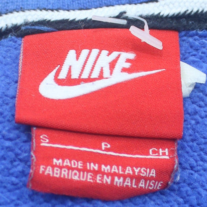 Nike Mens Blue Crew Neck Pullover Sweatshirt Size S Graphic Logo