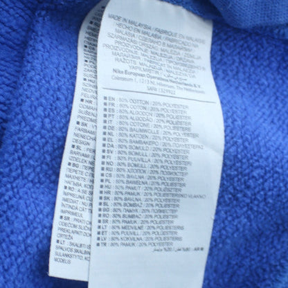 Nike Mens Blue Crew Neck Pullover Sweatshirt Size S Graphic Logo
